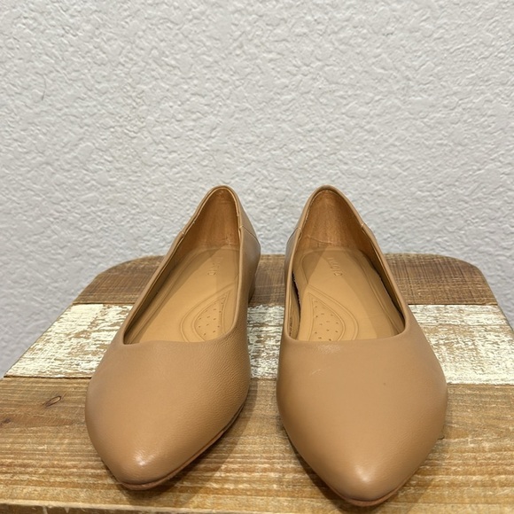 Nisolo Fina Almond Leather Pointed Toe Flat Size 10 - Picture 5 of 10